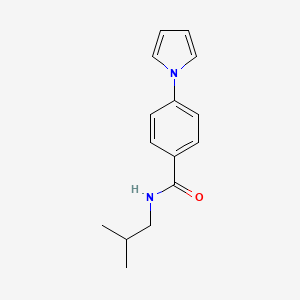 molecular formula C15H18N2O B5103544 N-isobutyl-4-(1H-pyrrol-1-yl)benzamide 