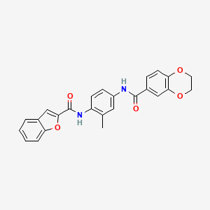 N-{4-[(1-benzofuran-2-ylcarbonyl)amino]-3-methylphenyl}-2,3-dihydro-1,4-benzodioxine-6-carboxamide