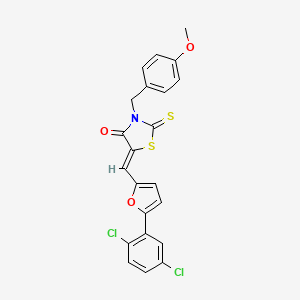 molecular formula C22H15Cl2NO3S2 B5103573 5-{[5-(2,5-dichlorophenyl)-2-furyl]methylene}-3-(4-methoxybenzyl)-2-thioxo-1,3-thiazolidin-4-one 