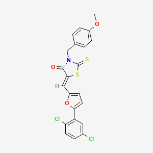 5-{[5-(2,5-dichlorophenyl)-2-furyl]methylene}-3-(4-methoxybenzyl)-2-thioxo-1,3-thiazolidin-4-one