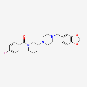 molecular formula C24H28FN3O3 B5103577 1-(1,3-benzodioxol-5-ylmethyl)-4-[1-(4-fluorobenzoyl)-3-piperidinyl]piperazine 