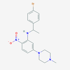 N-[1-(4-bromophenyl)ethyl]-5-(4-methyl-1-piperazinyl)-2-nitroaniline