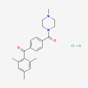 molecular formula C22H27ClN2O2 B5103608 mesityl{4-[(4-methyl-1-piperazinyl)carbonyl]phenyl}methanone hydrochloride 