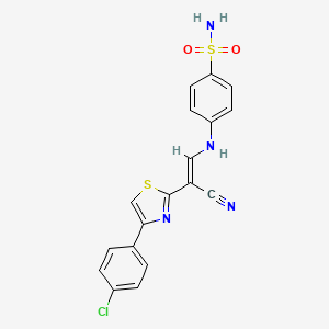 4-({2-[4-(4-chlorophenyl)-1,3-thiazol-2-yl]-2-cyanovinyl}amino)benzenesulfonamide