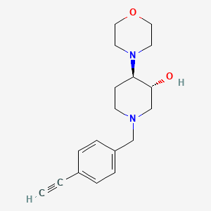 (3R*,4R*)-1-(4-ethynylbenzyl)-4-(4-morpholinyl)-3-piperidinol