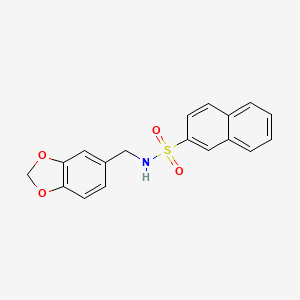 N-(1,3-benzodioxol-5-ylmethyl)-2-naphthalenesulfonamide