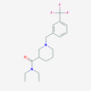 molecular formula C18H25F3N2O B5103660 N,N-diethyl-1-[[3-(trifluoromethyl)phenyl]methyl]piperidine-3-carboxamide 