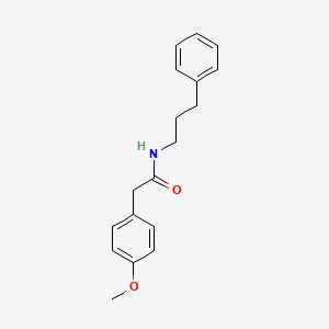 molecular formula C18H21NO2 B5103661 2-(4-methoxyphenyl)-N-(3-phenylpropyl)acetamide 