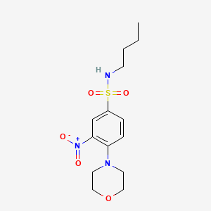 molecular formula C14H21N3O5S B5103680 N-butyl-4-(4-morpholinyl)-3-nitrobenzenesulfonamide 