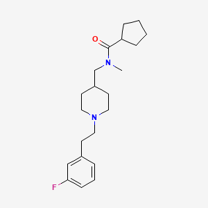 molecular formula C21H31FN2O B5103691 N-({1-[2-(3-fluorophenyl)ethyl]-4-piperidinyl}methyl)-N-methylcyclopentanecarboxamide 