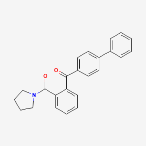 molecular formula C24H21NO2 B5103699 4-biphenylyl[2-(1-pyrrolidinylcarbonyl)phenyl]methanone 