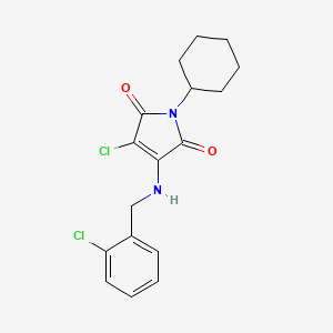 molecular formula C17H18Cl2N2O2 B5103714 3-chloro-4-[(2-chlorobenzyl)amino]-1-cyclohexyl-1H-pyrrole-2,5-dione 
