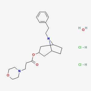 molecular formula C22H36Cl2N2O4 B5103721 8-(2-phenylethyl)-8-azabicyclo[3.2.1]oct-3-yl 3-(4-morpholinyl)propanoate dihydrochloride hydrate 