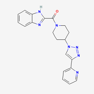 molecular formula C20H19N7O B5103737 2-({4-[4-(2-pyridinyl)-1H-1,2,3-triazol-1-yl]-1-piperidinyl}carbonyl)-1H-benzimidazole 