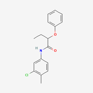 molecular formula C17H18ClNO2 B5103740 N-(3-chloro-4-methylphenyl)-2-phenoxybutanamide 