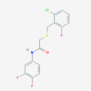 molecular formula C15H11ClF3NOS B5103751 2-[(2-chloro-6-fluorobenzyl)thio]-N-(3,4-difluorophenyl)acetamide 