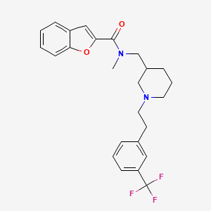 molecular formula C25H27F3N2O2 B5103769 N-methyl-N-[(1-{2-[3-(trifluoromethyl)phenyl]ethyl}-3-piperidinyl)methyl]-1-benzofuran-2-carboxamide 