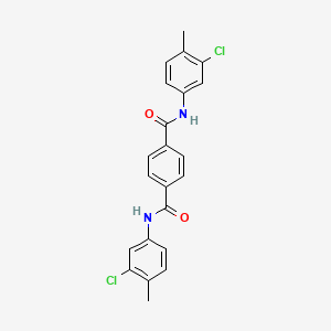 molecular formula C22H18Cl2N2O2 B5103775 N,N'-bis(3-chloro-4-methylphenyl)terephthalamide 
