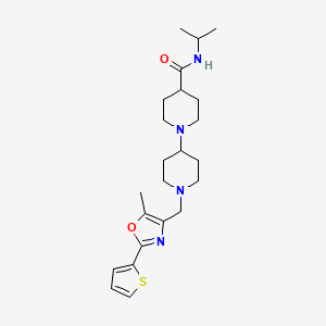 molecular formula C23H34N4O2S B5103780 N-isopropyl-1'-{[5-methyl-2-(2-thienyl)-1,3-oxazol-4-yl]methyl}-1,4'-bipiperidine-4-carboxamide 