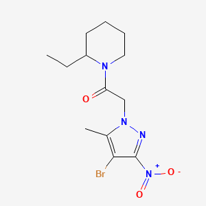 1-[(4-bromo-5-methyl-3-nitro-1H-pyrazol-1-yl)acetyl]-2-ethylpiperidine