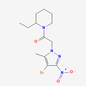 molecular formula C13H19BrN4O3 B5103793 1-[(4-bromo-5-methyl-3-nitro-1H-pyrazol-1-yl)acetyl]-2-ethylpiperidine 