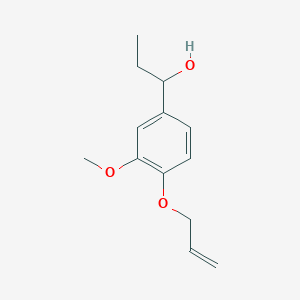 molecular formula C13H18O3 B5103802 1-[4-(allyloxy)-3-methoxyphenyl]-1-propanol 