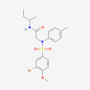 molecular formula C20H25BrN2O4S B5103812 N~2~-[(3-bromo-4-methoxyphenyl)sulfonyl]-N~1~-(sec-butyl)-N~2~-(4-methylphenyl)glycinamide 