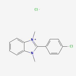 2-(4-chlorophenyl)-1,3-dimethyl-1H-3,1-benzimidazol-3-ium chloride