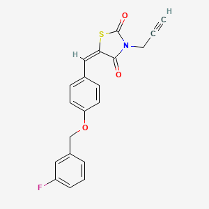 5-{4-[(3-fluorobenzyl)oxy]benzylidene}-3-(2-propyn-1-yl)-1,3-thiazolidine-2,4-dione