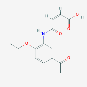 molecular formula C14H15NO5 B5103867 4-[(5-acetyl-2-ethoxyphenyl)amino]-4-oxo-2-butenoic acid 