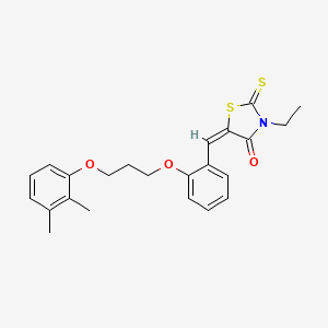 molecular formula C23H25NO3S2 B5103874 5-{2-[3-(2,3-dimethylphenoxy)propoxy]benzylidene}-3-ethyl-2-thioxo-1,3-thiazolidin-4-one 