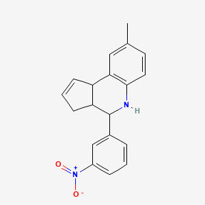 8-methyl-4-(3-nitrophenyl)-3a,4,5,9b-tetrahydro-3H-cyclopenta[c]quinoline