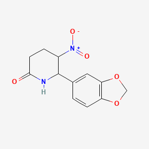 molecular formula C12H12N2O5 B5103888 6-(1,3-benzodioxol-5-yl)-5-nitro-2-piperidinone 