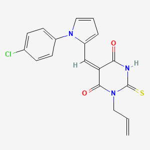 1-allyl-5-{[1-(4-chlorophenyl)-1H-pyrrol-2-yl]methylene}-2-thioxodihydro-4,6(1H,5H)-pyrimidinedione