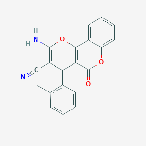 molecular formula C21H16N2O3 B5103906 2-amino-4-(2,4-dimethylphenyl)-5-oxo-4H,5H-pyrano[3,2-c]chromene-3-carbonitrile 