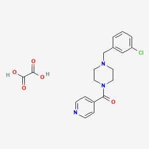 molecular formula C19H20ClN3O5 B5103915 1-(3-chlorobenzyl)-4-isonicotinoylpiperazine oxalate 
