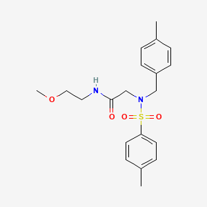 molecular formula C20H26N2O4S B5103916 N~1~-(2-methoxyethyl)-N~2~-(4-methylbenzyl)-N~2~-[(4-methylphenyl)sulfonyl]glycinamide 