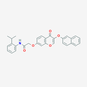 molecular formula C30H25NO5 B5103924 N-(2-isopropylphenyl)-2-{[3-(2-naphthyloxy)-4-oxo-4H-chromen-7-yl]oxy}acetamide 