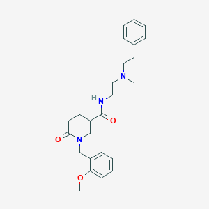 molecular formula C25H33N3O3 B5103928 1-(2-methoxybenzyl)-N-{2-[methyl(2-phenylethyl)amino]ethyl}-6-oxo-3-piperidinecarboxamide 