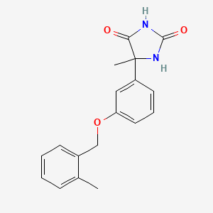 5-methyl-5-{3-[(2-methylbenzyl)oxy]phenyl}-2,4-imidazolidinedione