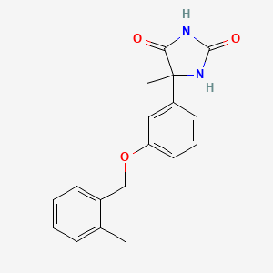 molecular formula C18H18N2O3 B5103933 5-methyl-5-{3-[(2-methylbenzyl)oxy]phenyl}-2,4-imidazolidinedione 