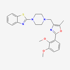 2-(4-{[2-(2,3-dimethoxyphenyl)-5-methyl-1,3-oxazol-4-yl]methyl}-1-piperazinyl)-1,3-benzothiazole