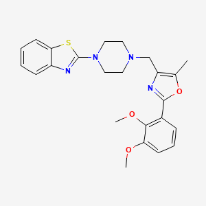 molecular formula C24H26N4O3S B5103940 2-(4-{[2-(2,3-dimethoxyphenyl)-5-methyl-1,3-oxazol-4-yl]methyl}-1-piperazinyl)-1,3-benzothiazole 