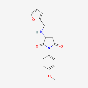 molecular formula C16H16N2O4 B5103948 3-[(2-furylmethyl)amino]-1-(4-methoxyphenyl)-2,5-pyrrolidinedione 