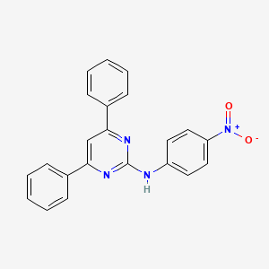 molecular formula C22H16N4O2 B5103956 N-(4-nitrophenyl)-4,6-diphenyl-2-pyrimidinamine 