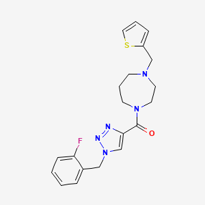 molecular formula C20H22FN5OS B5103969 1-{[1-(2-fluorobenzyl)-1H-1,2,3-triazol-4-yl]carbonyl}-4-(2-thienylmethyl)-1,4-diazepane 