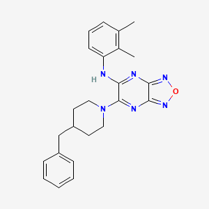 molecular formula C24H26N6O B5103975 6-(4-benzyl-1-piperidinyl)-N-(2,3-dimethylphenyl)[1,2,5]oxadiazolo[3,4-b]pyrazin-5-amine 