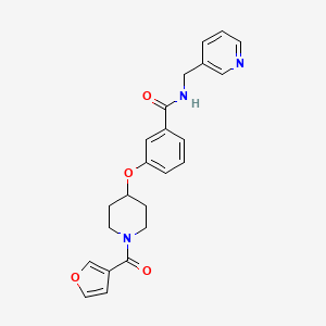 molecular formula C23H23N3O4 B5103981 3-{[1-(3-furoyl)-4-piperidinyl]oxy}-N-(3-pyridinylmethyl)benzamide 