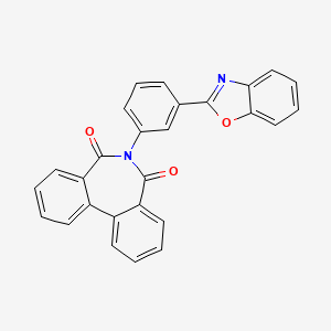 molecular formula C27H16N2O3 B5103982 6-[3-(1,3-benzoxazol-2-yl)phenyl]-5H-dibenzo[c,e]azepine-5,7(6H)-dione 
