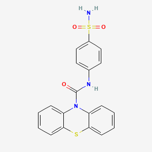 molecular formula C19H15N3O3S2 B5103989 N-[4-(aminosulfonyl)phenyl]-10H-phenothiazine-10-carboxamide 